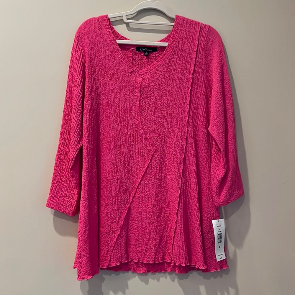 Calessa hot pink tunic NWT M